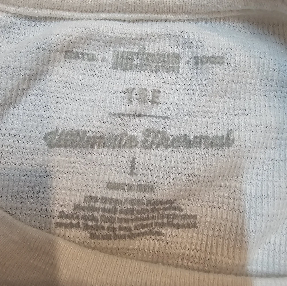 Ultimate Thermal Long Sleeve Waffle Crewneck Shirt Men’s Large Off-White